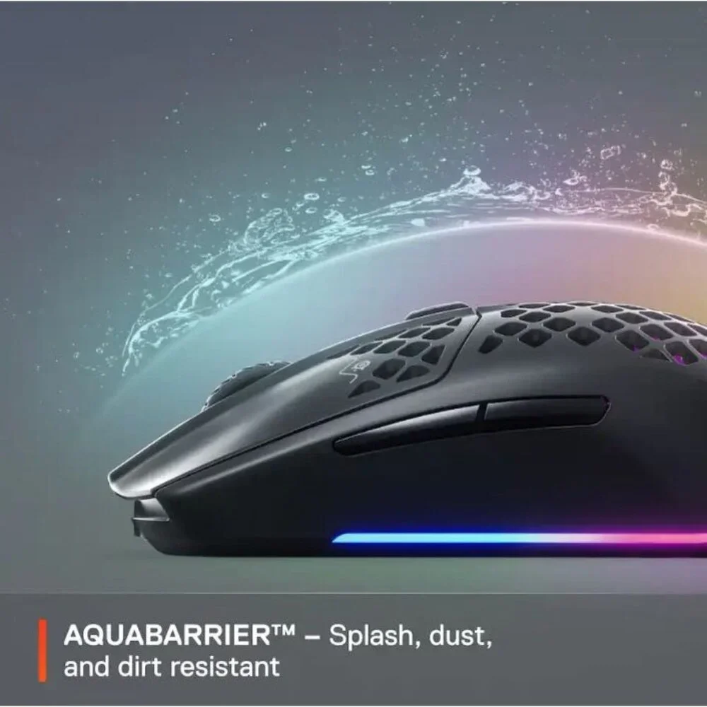 NWB SteelSeries Aerox 3 Ultra Lightweight Honeycomb Wireless RBG Optical Gaming